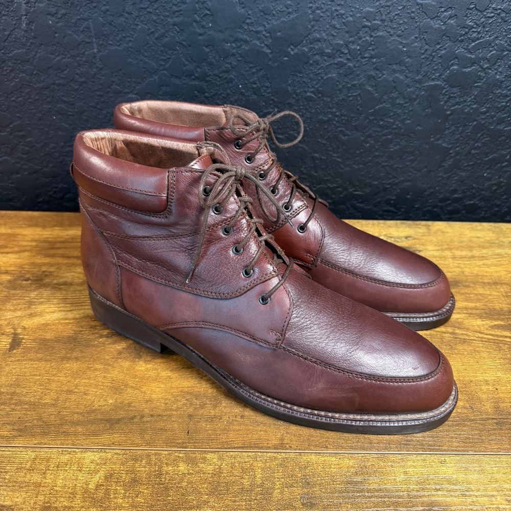 Impulse Steeple Gate 06 97 Brown Leather Ankle Moc Toe Boots Mens 12